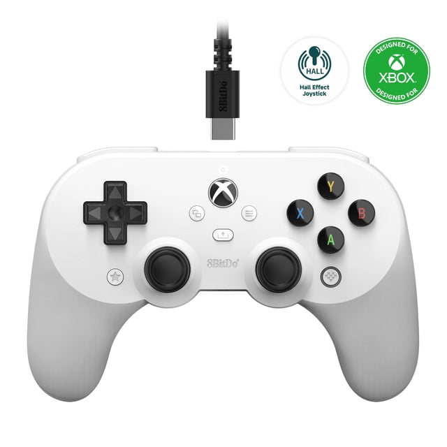 Controlador 8Bitdo Pro 2 con cable para Xbox con joystick Hall Effect