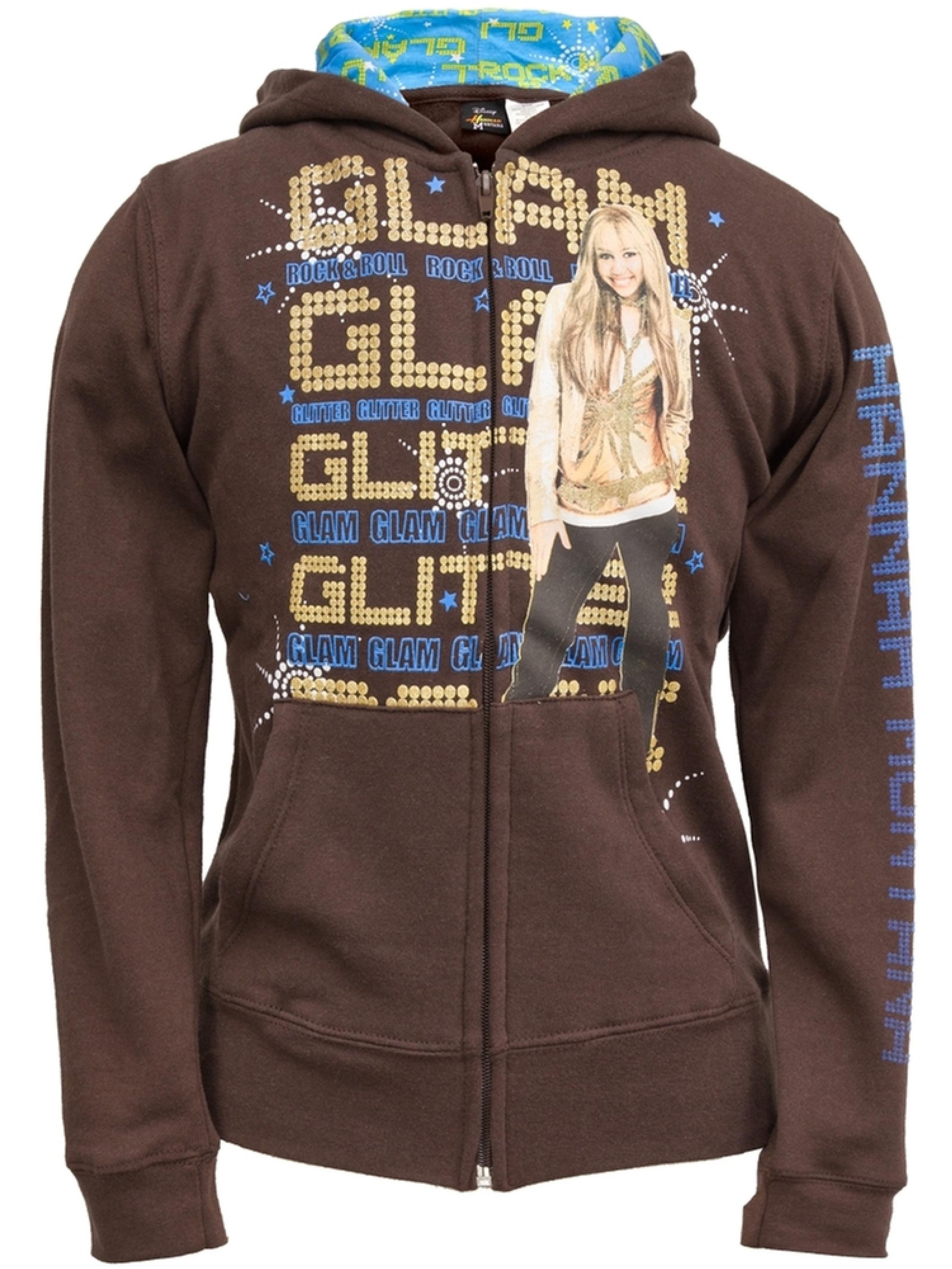 Hannah Montana Glam Glitter Youth Hoodie Youth Large
