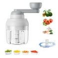 thumbnail image 4 of Vacemry Under $5 Manual Food Chopper, Hand Crank Garlic Ginger Grinder, Portable Vegetable Processor, Kitchen Meat Crusher for Restaurant Baking, 4 of 7