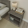 thumbnail image 5 of Plank+Beam Solid Wood Nightstand with Shelves, Clay, 5 of 9