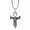 Silver, variant on Mens Eye of Horus Ankh Cross Pendant Necklace Egyptian Jewelry Rope Chain 24"-Silver
