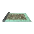 thumbnail image 2 of Ahgly Company Indoor Square Oriental Light Blue Traditional Area Rugs, 6' Square, 2 of 4