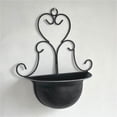 thumbnail image 5 of Fwttom Plant Pots, Vintage Iron Hanging Plastic Flower Pots for Outdoor Plants, Planter Container for Windowsill Balcony Home Decoration, Black, 5 of 9