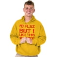 thumbnail image 4 of Flex But Like This Funny Gym Exercise Hoodie Hooded Sweatshirt Men Brisco Brands 3X, 4 of 6