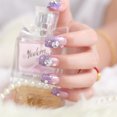 thumbnail image 3 of Set de puntas de uñas HUOGUO Purple Bride 24 piezas con diamantes de imitación, 3 of 4