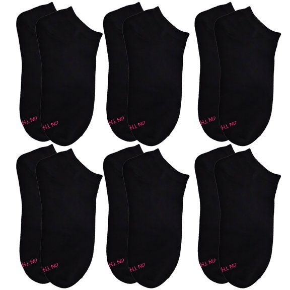 On The Go Women's Supersoft Socks (6 Pair Pack, Black)