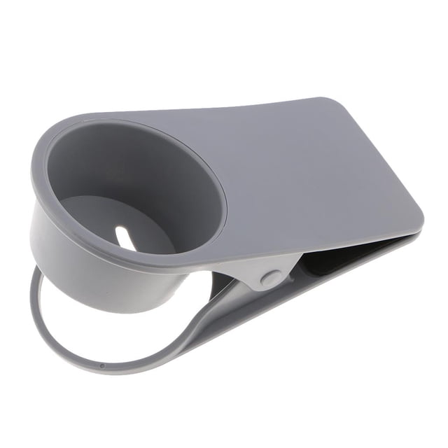 Universal Drinks Coffee Cup Table Desk Cup Holder Stand Clip For Home Office Gray