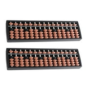 Abacus Arithmetic Portable Small Plastic Soroban Calculating Tool Baby Wooden 2 Pcs