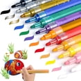 thumbnail image 1 of YOPTOP Acrylic Paint Marker Pens Set, 12 Color Acrylic Paint Pen Medium Tip, Acrylic Paint Markers for Canvas, 1 of 5