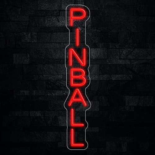 Pinball Neon LED Sign 5"L x 27"H #32621