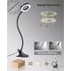 thumbnail image 4 of Lámpara de escritorio con clip de 7 W Lámpara de cama de mesa de lectura LED con adaptador de brillo Ajuste que cuida los ojos para la oficina y el hogar 360 ° Flexible Negro, 4 of 8