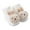 White, variant on GobdXE Unisex Solid Baby Crew Socks 3D Embroidery Bear Vertical Rib Turn Over Cuff Soft Cotton Ankle Socks Size:0-1 Years