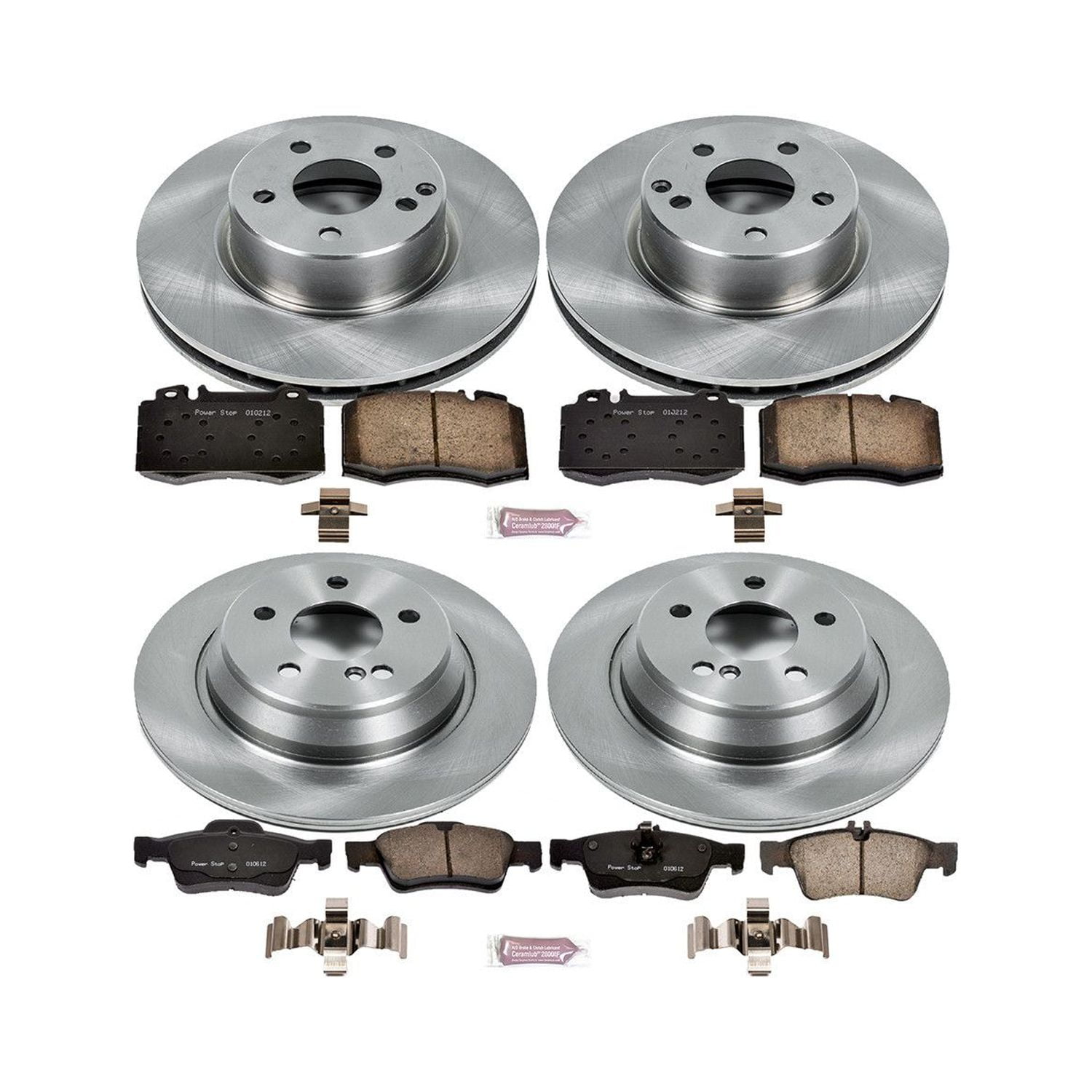 Power Stop Front and Rear Stock Replacement Brake Pad and Rotor Kit KOE6229