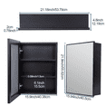 thumbnail image 3 of Caulitar Bathroom Medicine Cabinet 3-Tier Wall-Mounted Mirror Storage Cabinet, Black Storage Cabinet, 3 of 9