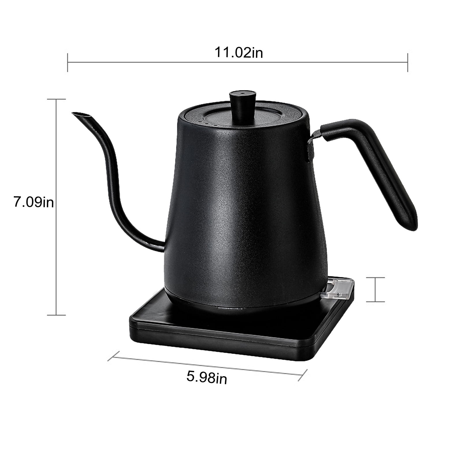 Wovilon Electric Kettle Gooseneck Kettle, 800Ml Water Kettle, Tea Pot Stainless Steel For Coffee Tea With Fast Heating, Auto-Shut Off And Boil-Dry Protection Tech