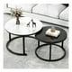 thumbnail image 2 of Mesa De Centro Doble Negro Y Blanco Redonda Moderna Negro, 2 of 5