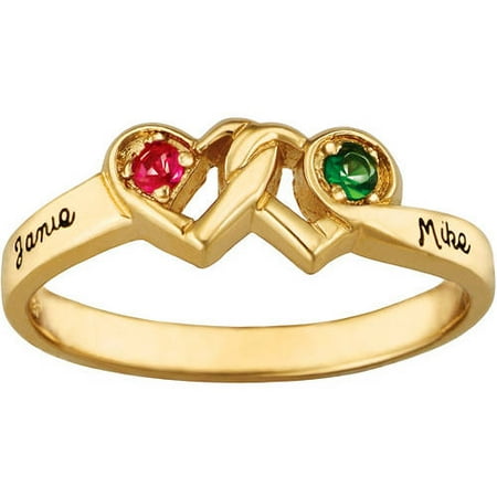 Keepsake Personalized Loving Couple's Ring with Birthstones