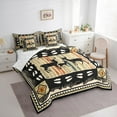 thumbnail image 3 of Feelyou Wildlife Deer Kids Bedding Comforter Set 7pcs, Vintage Western Lake House Queen Bedding Sets, Tribal Aztec Triangle Queen Sheet Sets, Breathable Home Decor, 3 of 7