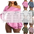 thumbnail image 4 of TARIENDY Womens Sweatshirts Loose Fit Casual Long Sleeve Fall Shirts Fashion Off the Shoulder Pullover Tops Fleece Lined Solid Color Outfits Mint Green XXL, 4 of 9