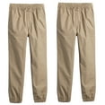 thumbnail image 1 of 2-Pack Boy's Slim Fitting Cotton Stretch Classic Twill Joggers, 1 of 2