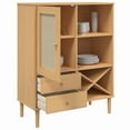 thumbnail image 3 of vidaXL Highboard Tall Storage Side Cabinet SENJA Rattan Look Solid Wood Pine, 3 of 10
