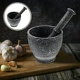 thumbnail image 7 of ELAYARD 1Set Large Capacity Black Pestle Set Grinding Bowl for Home Seasoning and Sauce, 7 of 7
