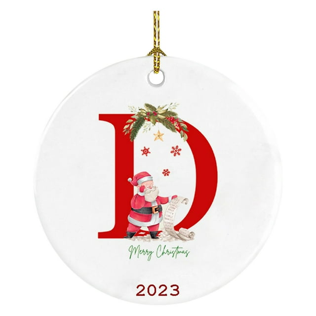 Decoraciones de Navidad Al Aire Libre Decoración Del Árbol de Navidad Colgante Personalizado Navidad 26 Carta Decoración, Decoración Del Árbol de Navidad Regalo de Navidad Decoraciones Del Árbol de Na