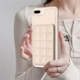 thumbnail image 7 of ELEHOLD for iPhone 7 Plus / 8 Plus Card Holder Back Case with Pockets, Premium PU Leather ID Cash Credit Slots Magnetic Kickstand Flip Folio Slim Hard Protective Cover, beige, 7 of 7