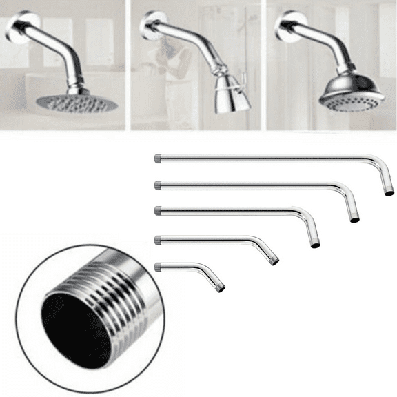 RichLink Stainless steel Shower Head Extension Straight Angled Extra Hose Pipe Shower