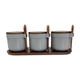 thumbnail image 1 of Tarros de especias de porcelana con cucharas, tarros de especias de cocina para restaurantes, azúcar y sales. gris, 1 of 9
