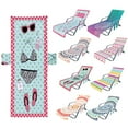 thumbnail image 2 of Necvior Boho Floral Cartoon Print Chaise Lounge Chair Cover Microfiber Beach Bath Towel with Side Pockets for Patio for Sun Lounger Sunbathing, 2 of 20