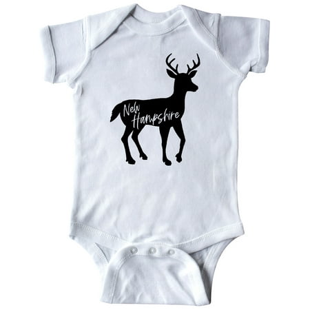 

Inktastic New Hampshire Black Deer Silhouette Gift Baby Boy or Baby Girl Bodysuit