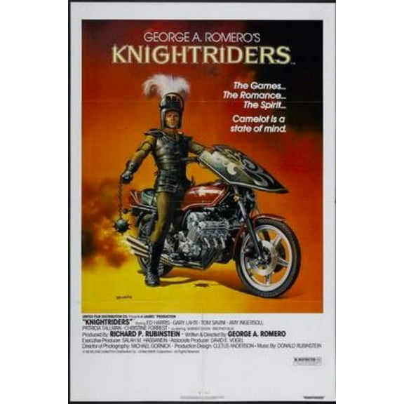 Knightriders Movie poster Metal Sign 8inx 12in Print on Metal 8x12 Square Adults Best Posters