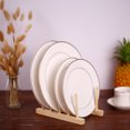 thumbnail image 2 of Irfora Plato multiuso Plato de madera Platos Estante Drenador Soporte de almacenamiento Organizador para gabinete de cocina para plato / plato / taza / taza / olla Tapa / libro Irfora Escurreplatos, 2 of 7
