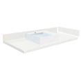 thumbnail image 1 of Transolid VT42.75x22-1RV-4W-A-W-1 42.75 in. D Quartz Vessel Vanity Top with Single Hole and Rectangular Vessel Sink, Natural White, 1 of 6