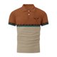 thumbnail image 3 of Mens Manga Corta Botón Abajo Camisas con Bolsillo Pulover Botón de Impresión de la Camisa de Solapa de Poliéster Cuello de Vuelta, Blusa Casual para Hombres, 3 of 5