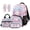 Pink Axolotl Cherry Blossom, variant on Yuyamidu Cute Axolotl Backpack with Lunch Box Kids Girls 5th Grade Cherry Blossom School Bag and Lunch Bag Pencil Case Bookmarks Set of 5 Elementary/Middle School Bookbag Age 6-8