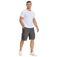 thumbnail image 2 of COOFANDY Men' Cargo Shorts Cotton Shorts with Elastic Waistband Summer Casual Work Shorts, 2 of 6