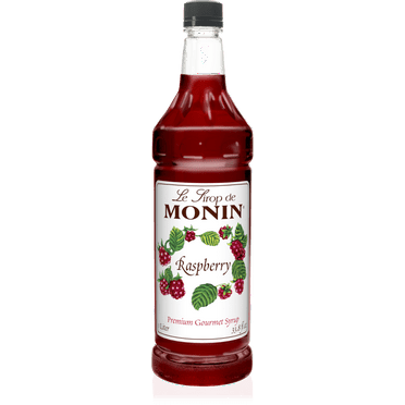 Monin Raspberry Premium Gourmet Syrup, 1 Liter Bottle