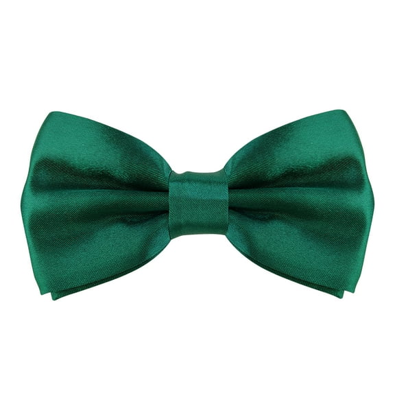 BOROLA Elegant Pre-tied Adjustable Men's Bow Tie for Boys (Dark Green)