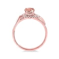 thumbnail image 3 of 1.25 Carat Round Morganite and Diamond Halo Engagement Ring in 14k Rose Gold affordable morganite and diamond engagement ring, 3 of 3