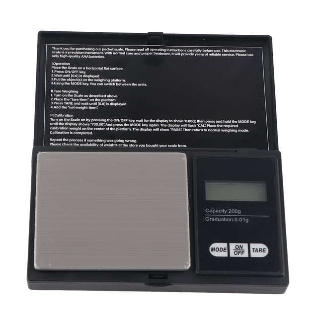 Báscula digital de bolsillo ANGGREK 200g x 0.01g para Joyería Oro Plata Moneda hierba