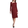 thumbnail image 2 of VESTIDO FORMAL ASIMÉTRICO DE MANGA LARGA MIDI ELASTIZADO XL ROJO OSCURO, 2 of 5