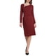 thumbnail image 2 of VESTIDO FORMAL ASIMÉTRICO DE MANGA LARGA MIDI ELASTIZADO XL ROJO OSCURO, 2 of 5