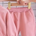 thumbnail image 5 of Duqingm Toddler Girls Outfit Sets- Cute Casual Cotton Long Sleeve Tees and Pants Kids Fall Winter Clothes (Pink,9-12 Months), 5 of 7