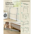 thumbnail image 5 of Clothes Drying Rack, Heavy-Duty Laundry Drying Rack, 45.7-63.4 Inches Extendable, Foldable Freestanding Airer, Stainless Steel, for Indoor Outdoor Use, Dove Gray ULLR901E01, 5 of 6
