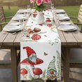 thumbnail image 6 of Fall Farmhouse Gnome Butterfly Table Runner 36 Inches Long,Kitchen Dining Tablerunners Watercolor Leaves Mushroom Linen Table Runners Dresser Scarves for Home Dinner Wedding Holiday Party Decor, 6 of 9