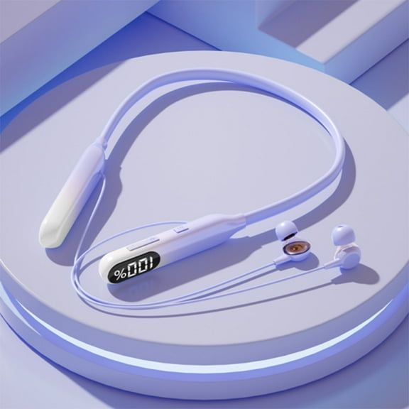 Headphones, Bluetooth Headphones,Sports Headphones,Neckband Bluetooth Earbuds,Sports Earbuds,1000H Music Playback Time,Noise Cancelling,Suitable for Sports/Workout(Purple)