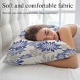thumbnail image 5 of Geometric Flower Pillow Covers 16"x24", Vintage Country Floral Blue Grey on Linen Soft Brushed Microfiber Breathable Throw Pillow Covers, Decorative Pillowcase with Zipper for Couch Sofa Bedroom, 5 of 9
