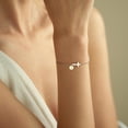 thumbnail image 3 of Pulsera HiStock Delicada Cruz Inicial A Acero Inoxidable, 3 of 4